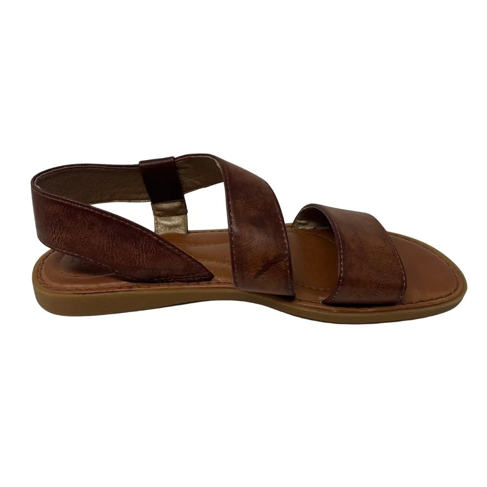 b.o.c Born Concept Brown Kacee Sandals Women's 9M Comfort Flat Casual Shoes